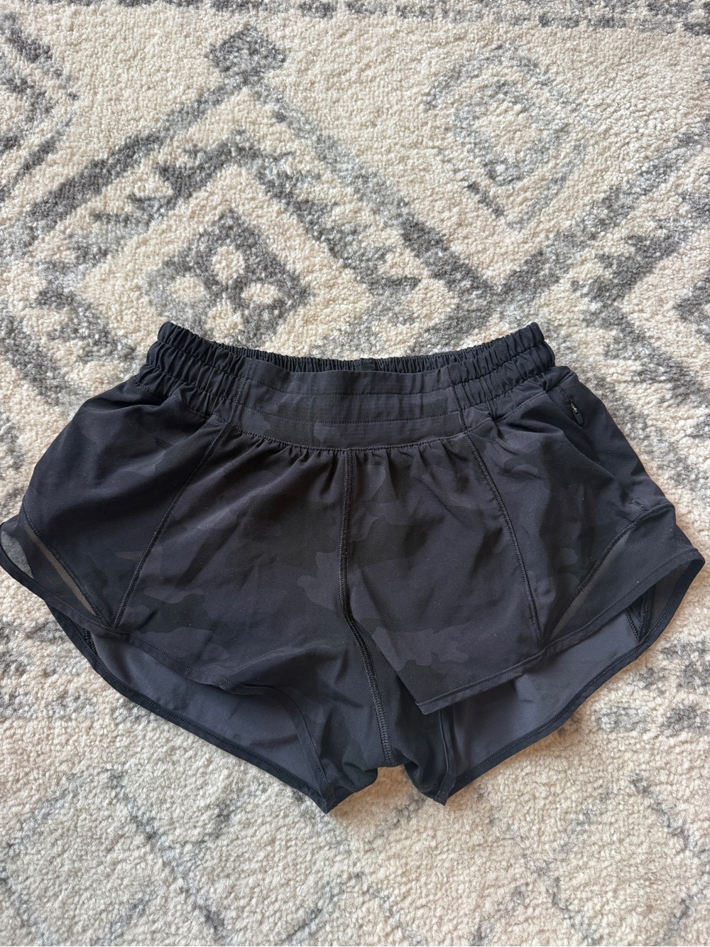 lululemon athletica Black Camouflage Athletic Shorts